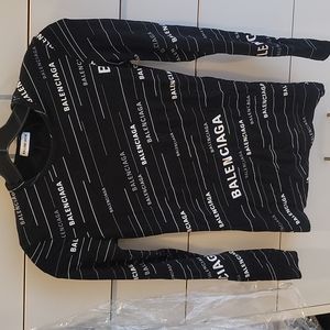 Balenciaga Black logo long sleeves top
